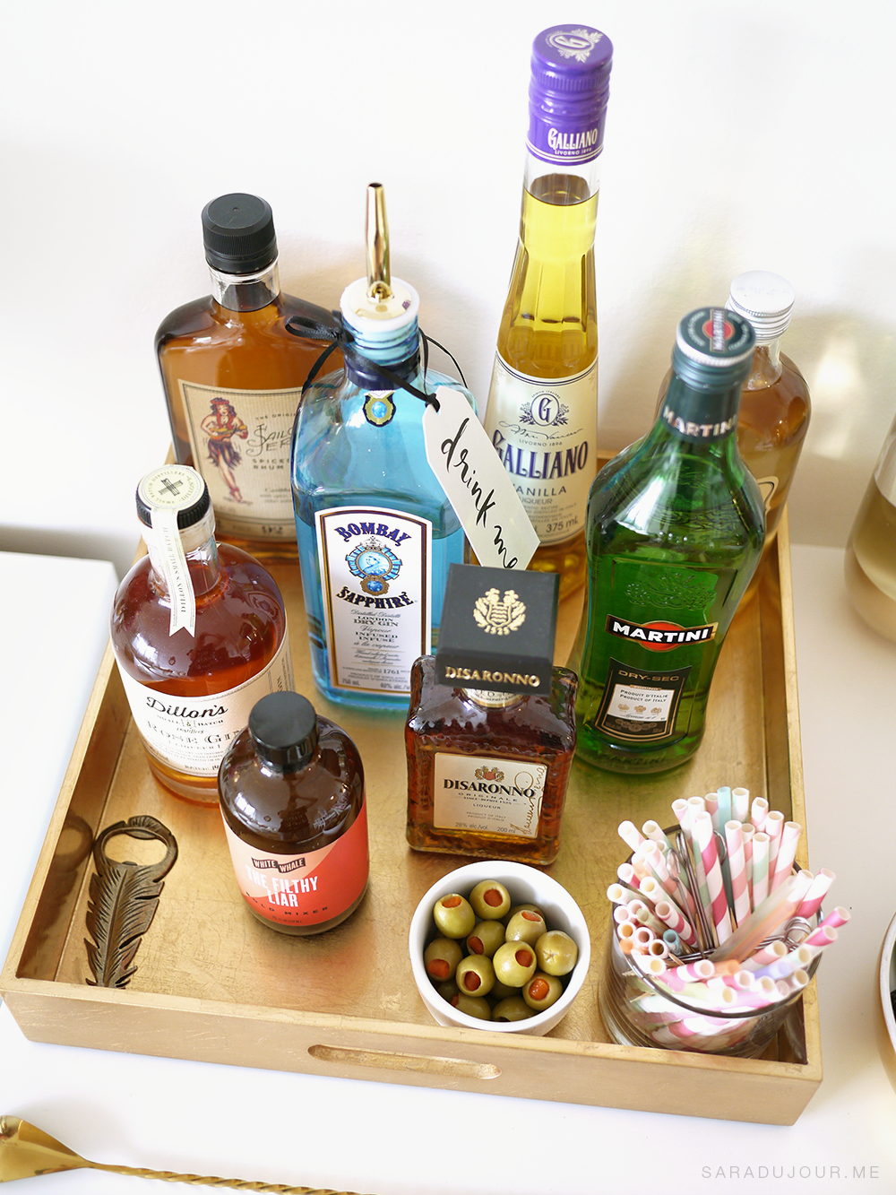 Bar Cart Essentials - Spirits |Sara du Jour