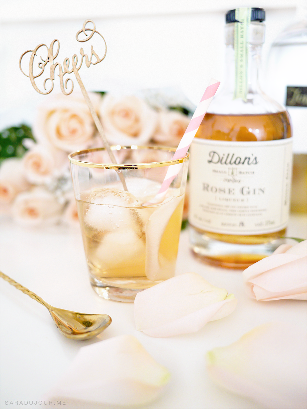 Dillon's Rose Gin and Tonic Cocktail Recipe | Sara du Jour