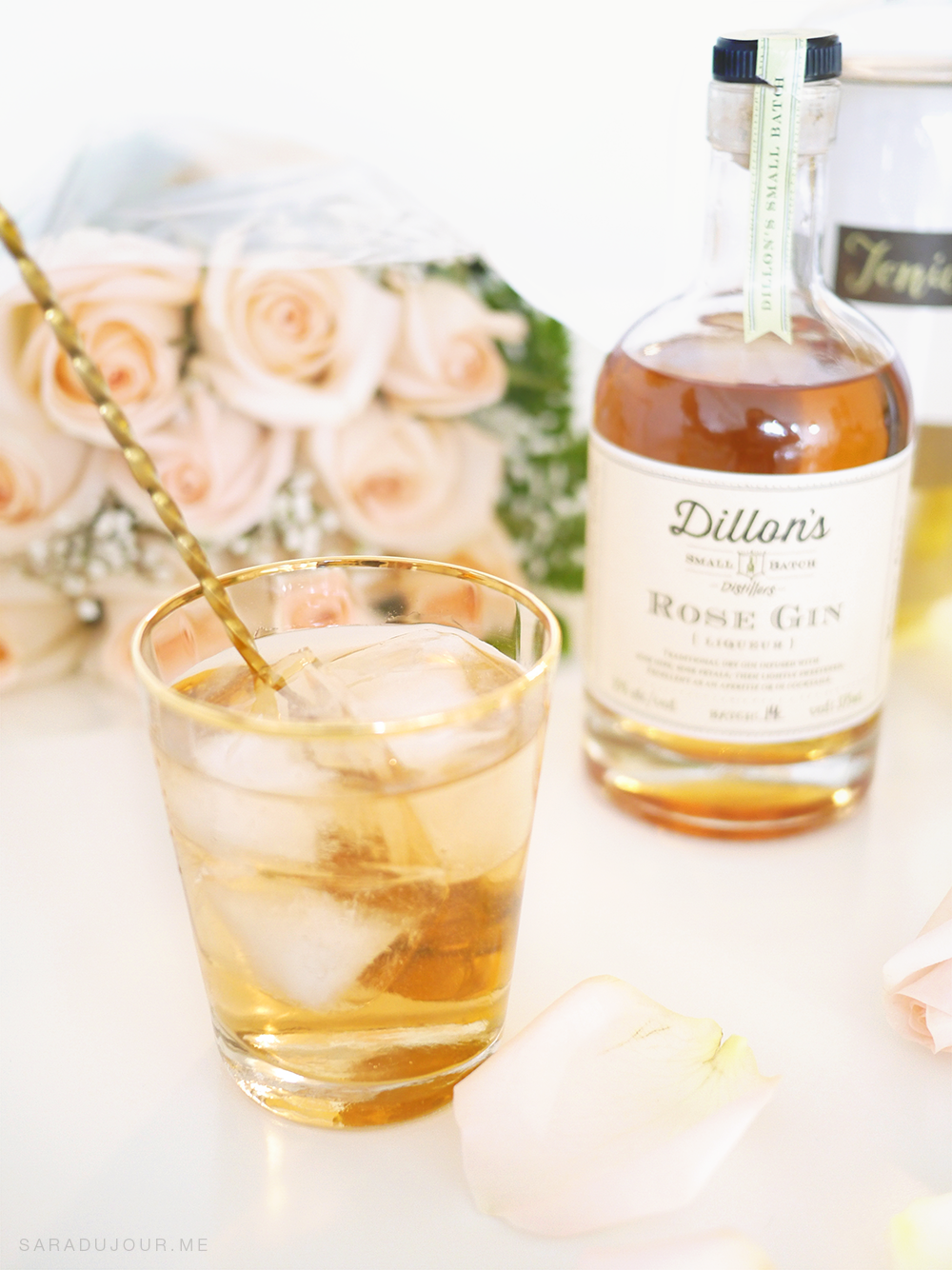 Dillon's Rose Gin and Tonic Cocktail Recipe | Sara du Jour