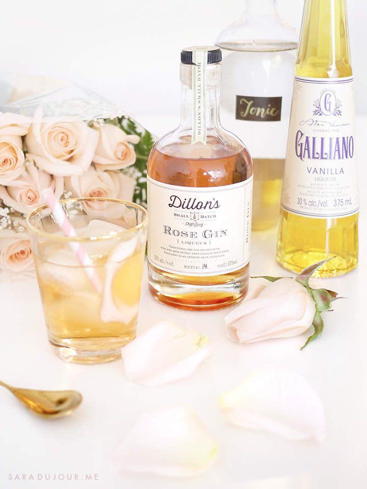 Dillon's Rose Gin and Tonic Cocktail Recipe | Sara du Jour