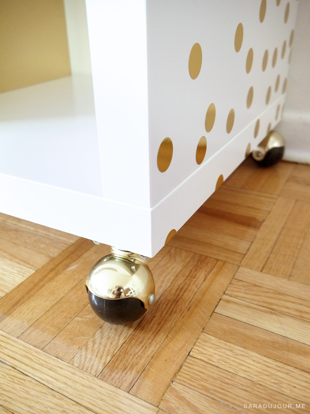 DIY White + Gold Bar Cart (IKEA Hack) | Sara du Jour