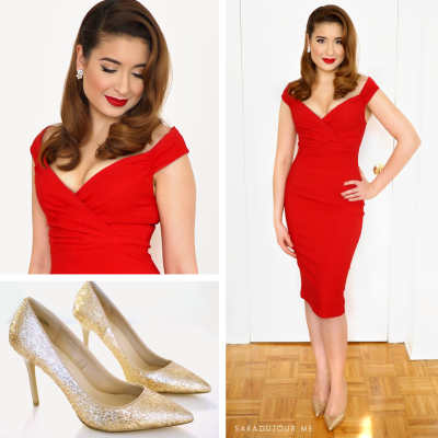 Retro Glamour Little Red Dress Outfit
