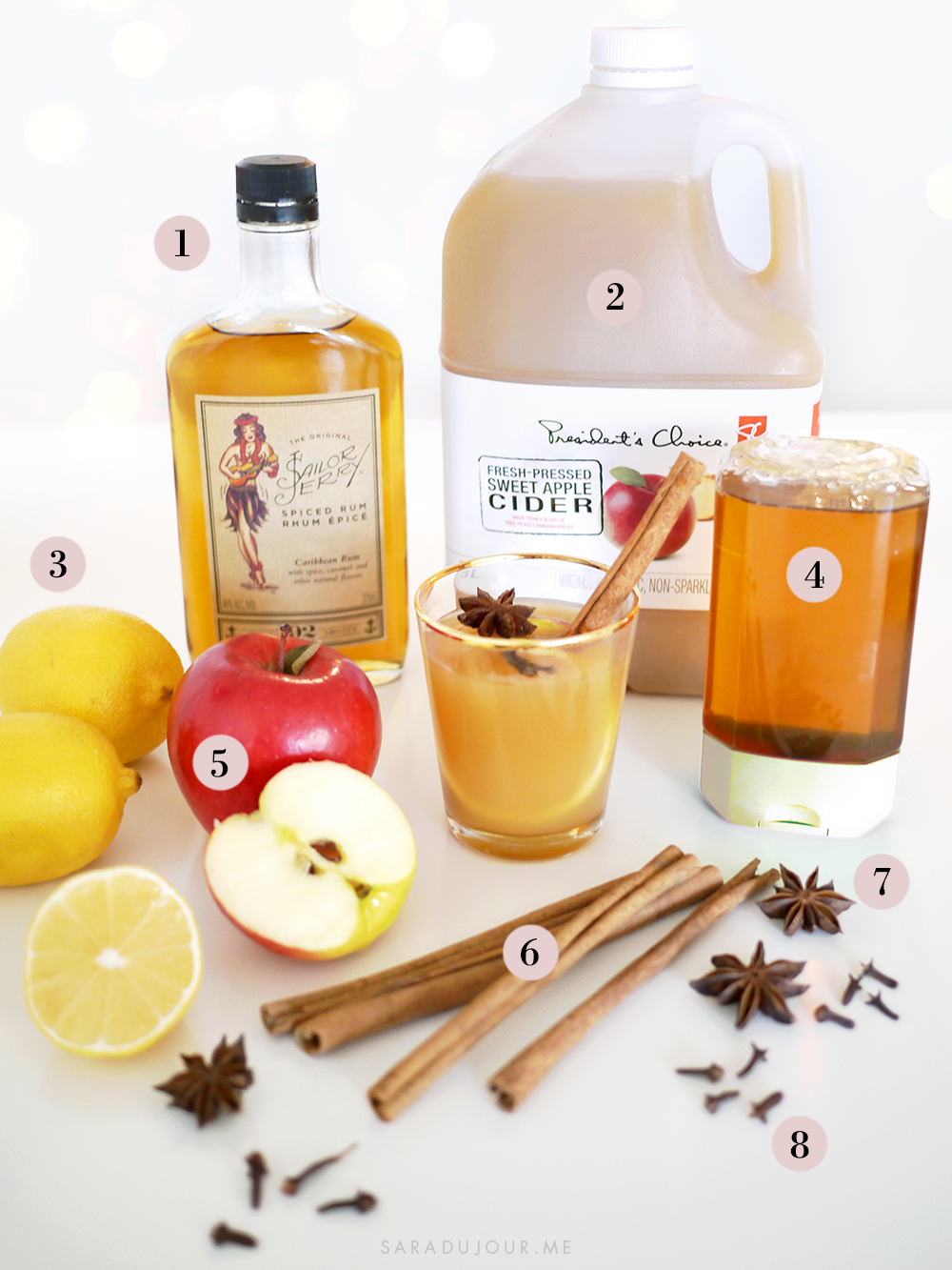 Spiced Rum Hot Apple Toddy Recipe | Sara du Jour