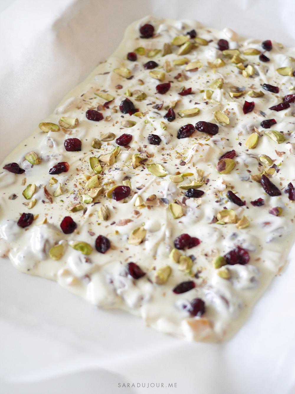 White Chocolate Fruit and Nut Bark Recipe | Sara du Jour