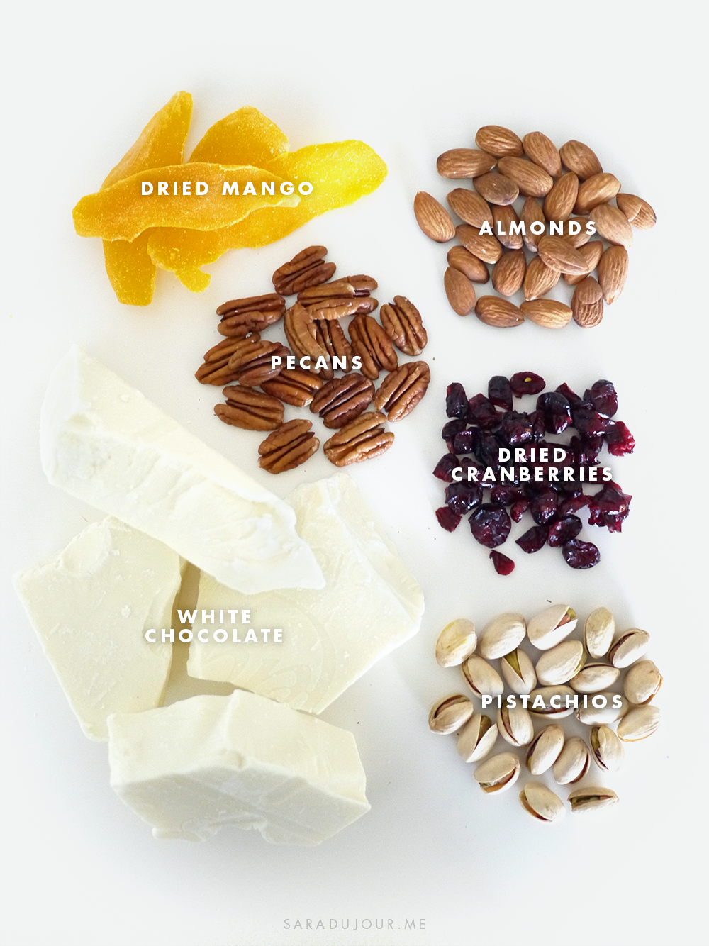 White Chocolate Fruit and Nut Bark Recipe | Sara du Jour