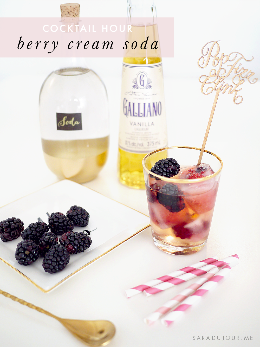 Cocktail Hour: Berry Cream Soda Recipe | Sara du Jour