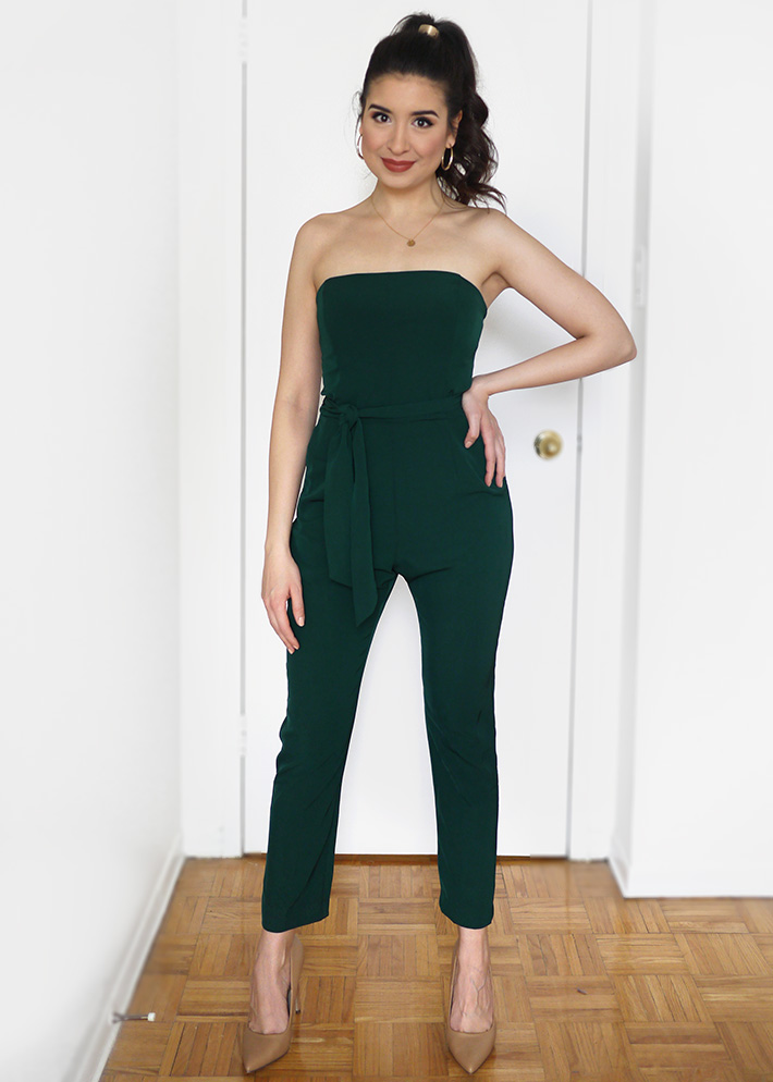 hunter green jumpsuit