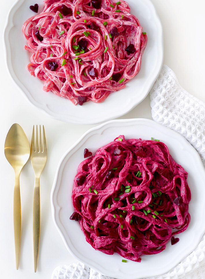 Valentine's Day Vegan Pink Pasta | Sara du Jour