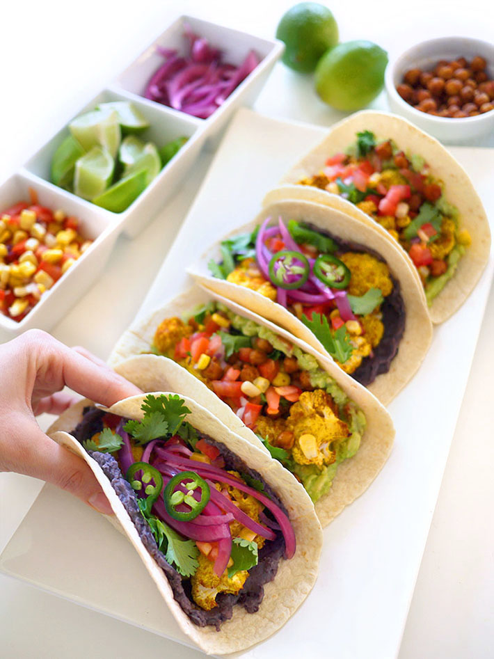 Vegan Cauliflower Tacos 2 Ways | Sara du Jour