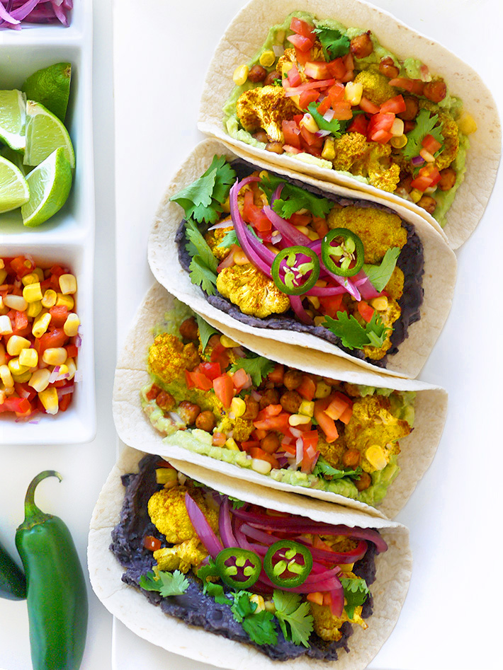 Vegan Cauliflower Tacos 2 Ways | Sara du Jour