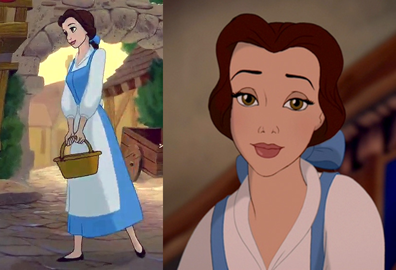 Belle Blue Dress Animated Costume Reference