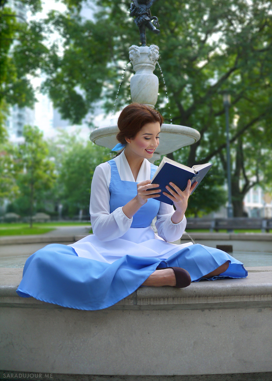 belle cosplay blue dress