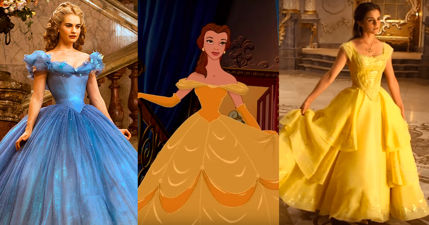 Disney Live Action Dress Comparison - Belle and Cinderella