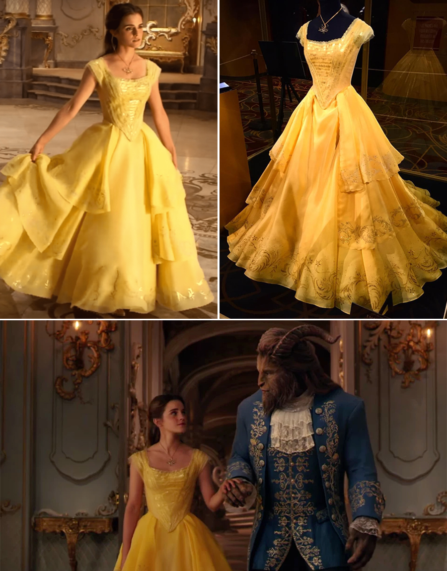 belle inspired prom dress