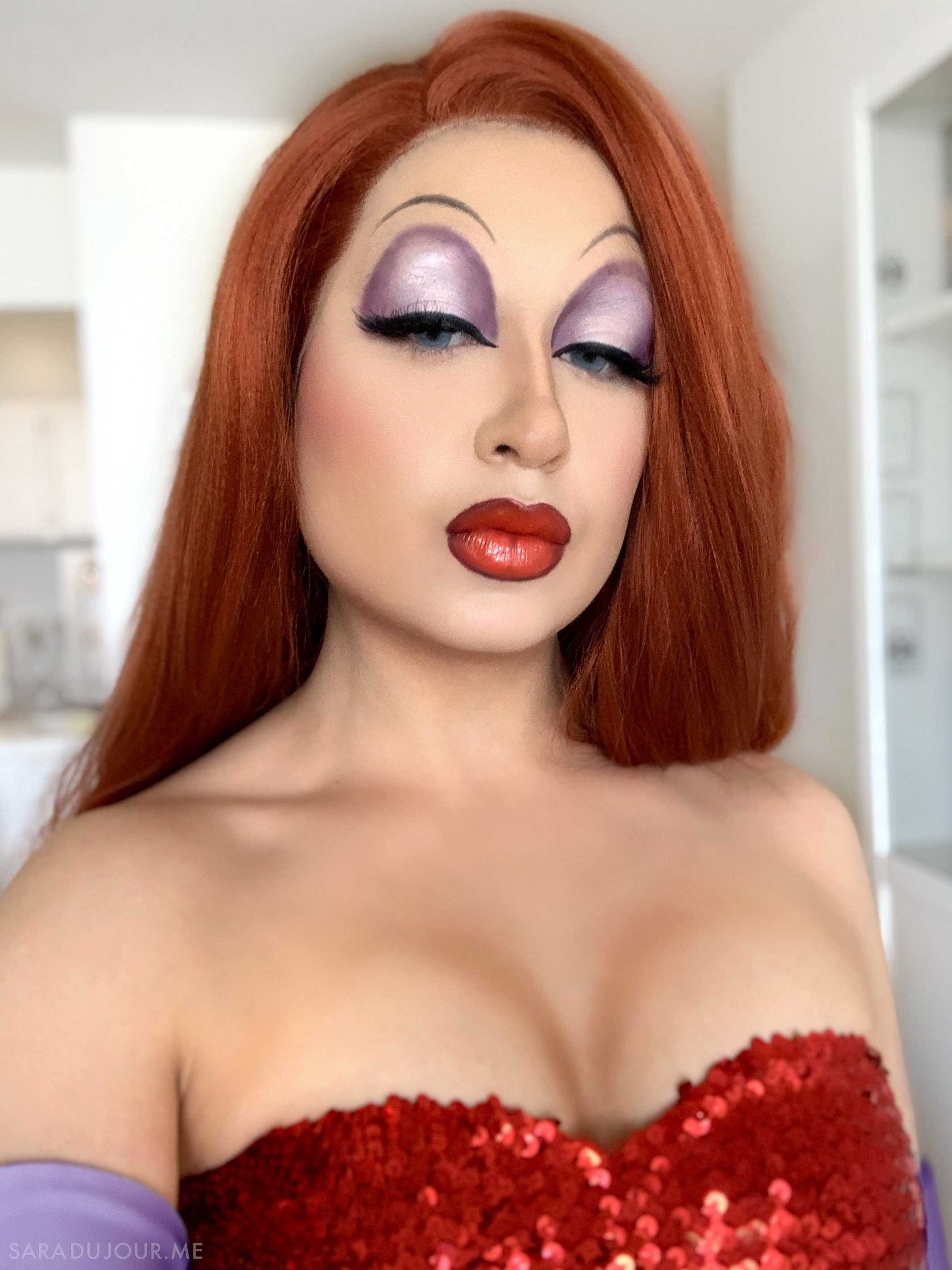 Jessica Rabbit Cosplay + Drag Makeup | Sara du Jour