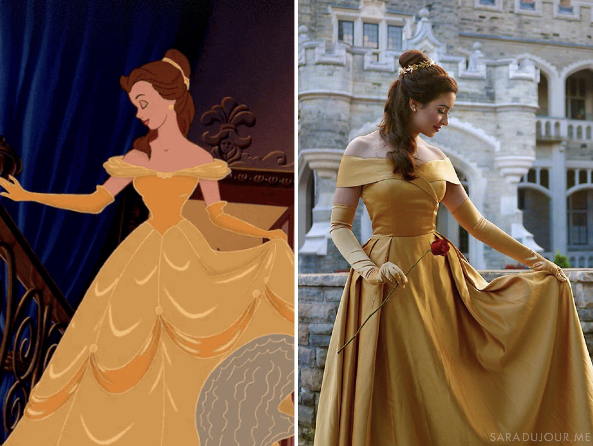 Belle Gold Dress Halloween Costume + Cosplay | Sara du Jour