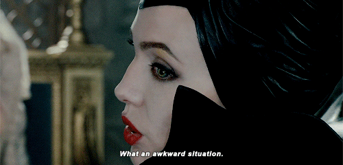 Maleficent movie awkward situation gif