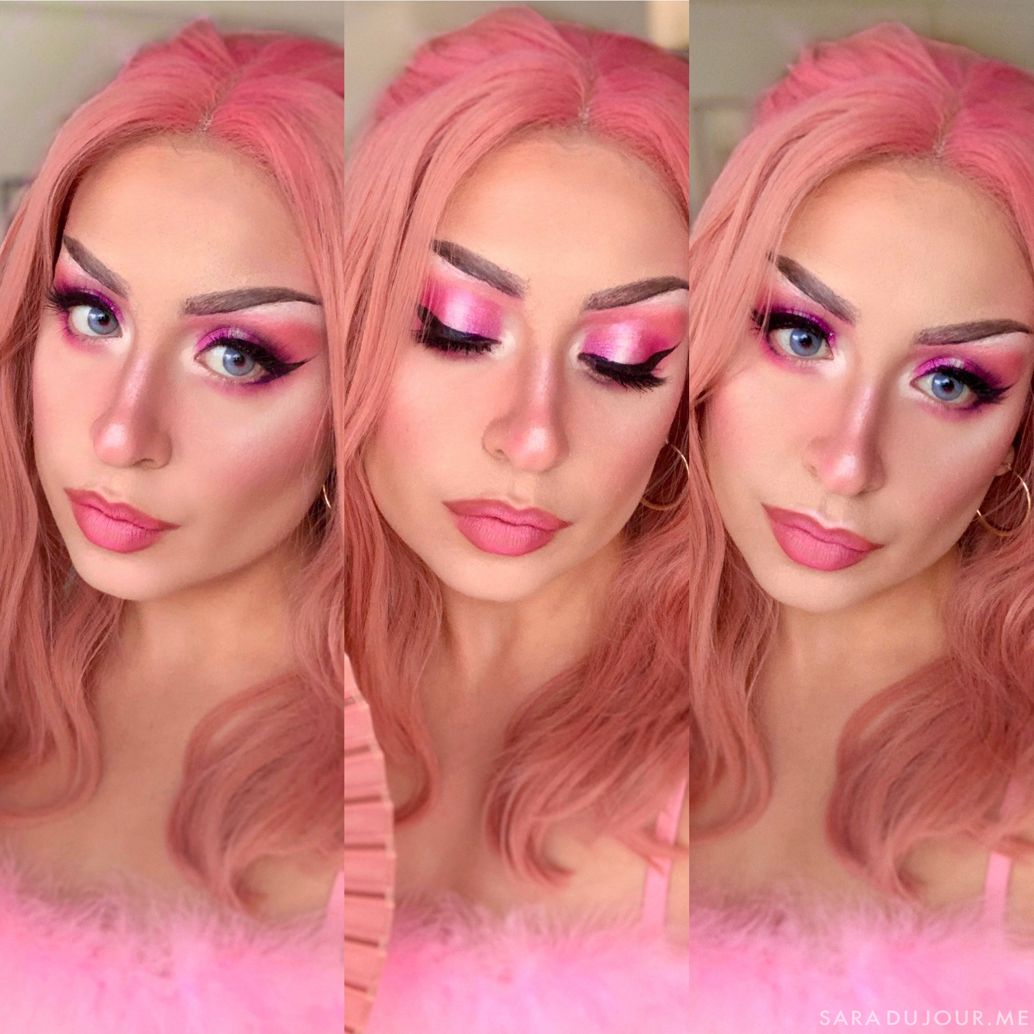 Pink Hair and Pink Makeup | Sara du Jour
