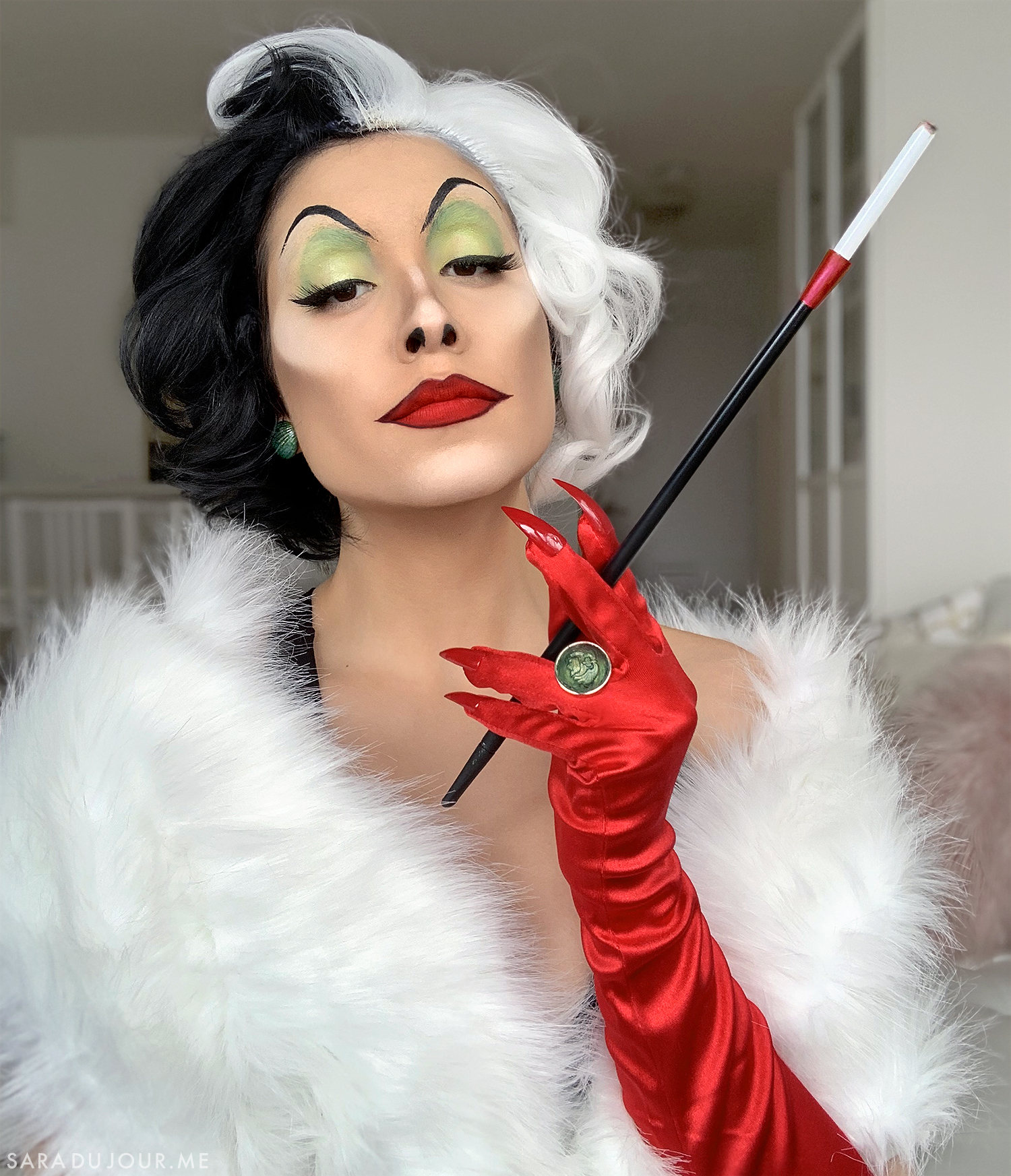 Cruella de Vil Cosplay Makeup Transformation | Sara du Jour