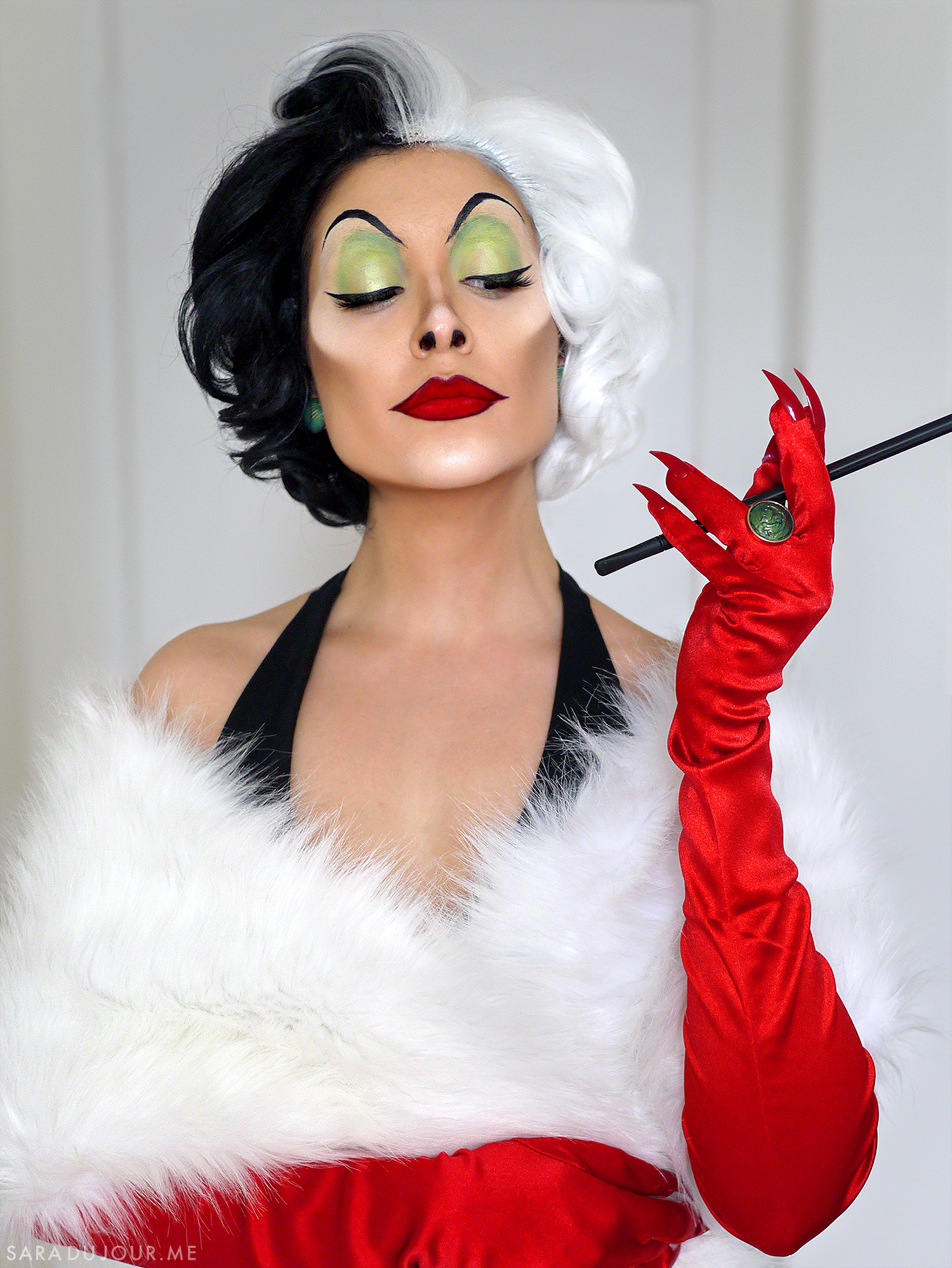 Cruella de Vil Cosplay Makeup Transformation | Sara du Jour