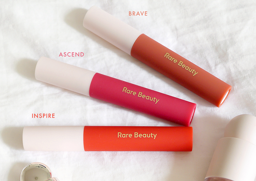 Rare Beauty Review - Lip Souffle Matte Cream Lipsticks (Brave, Inspire, Ascend) | Sara du Jour