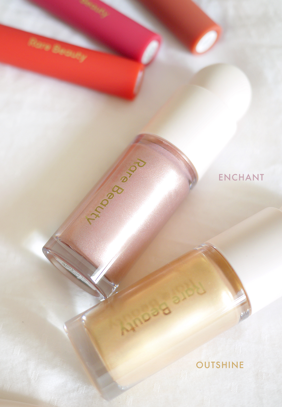 Rare Beauty Review - Liquid Luminizer (Enchant and Outshine) | Sara du Jour