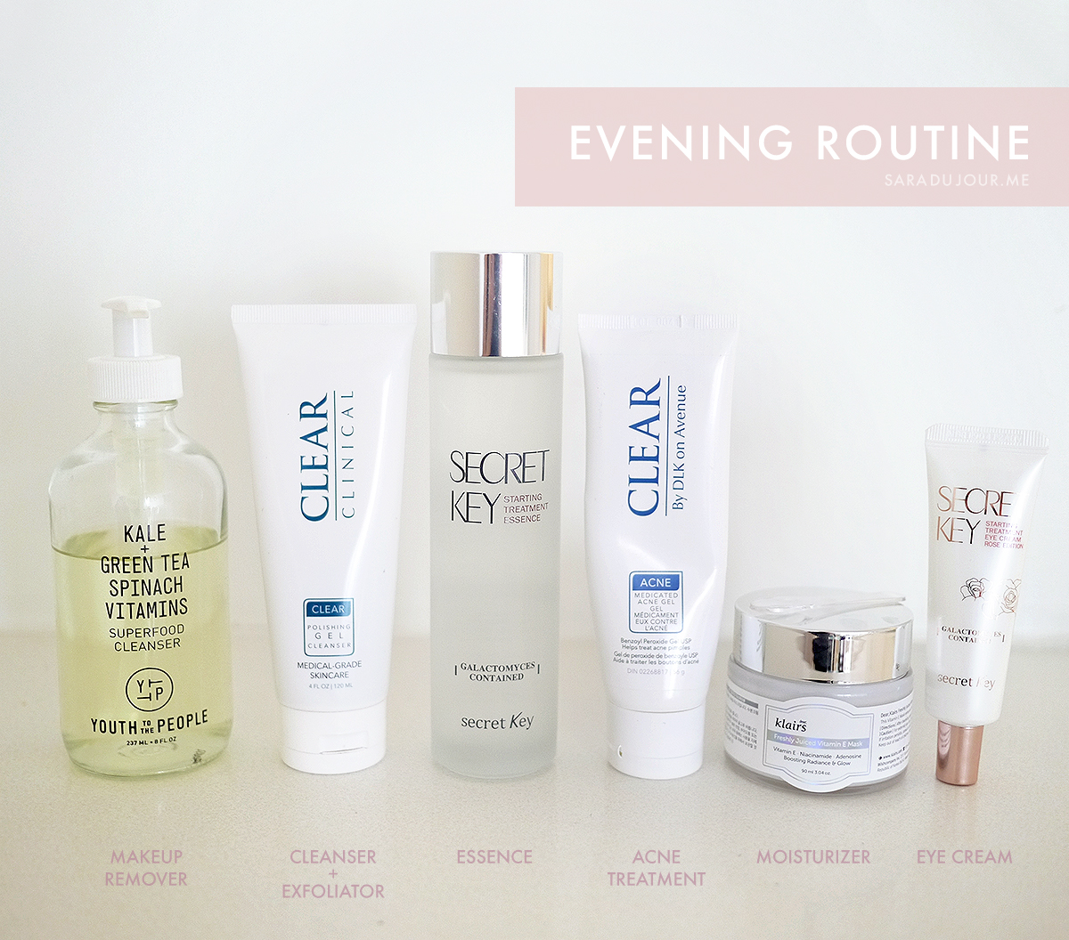 Evening Skincare Routine for Clear Skin | Sara du Jour