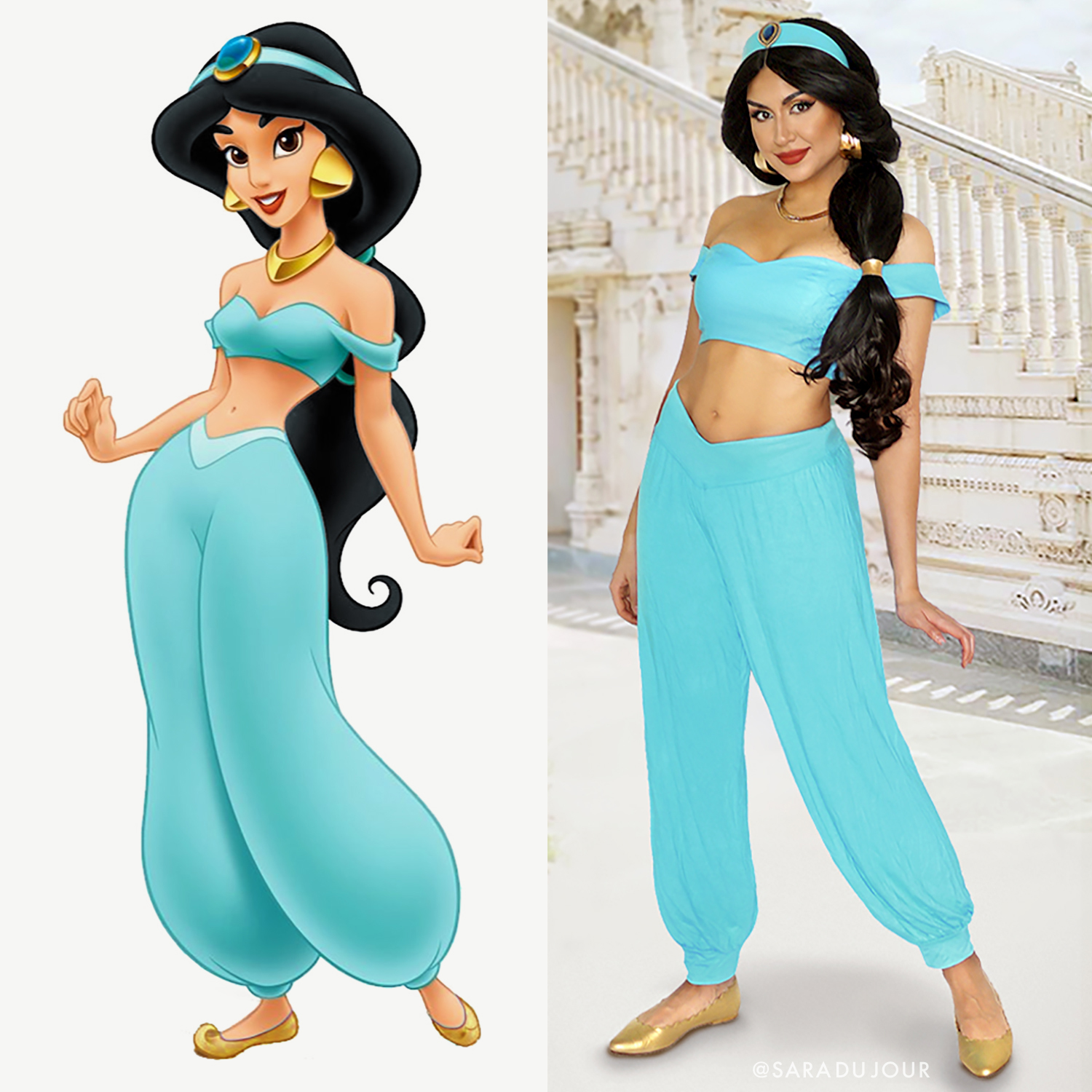 Princess Jasmine Cosplay Makeup + Costume | Sara du Jour